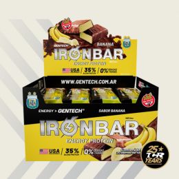 Iron Bar Energy Protein Gentech® - 20 unid. De 46 g - Banana
